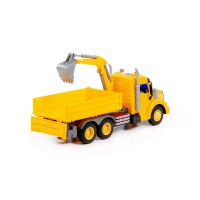 "Профи", автомобиль бортовой с ковшом инерционный (со светом и звуком) (жёлтый) (в коробке) Медведь Калуга