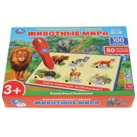 296737 Электровикторина с ручкой 100 картинок,80 заданий.кор.бат. Умка в кор.48шт Медведь Калуга