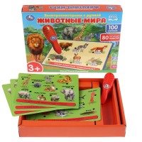 296737 Электровикторина с ручкой 100 картинок,80 заданий.кор.бат. Умка в кор.48шт Медведь Калуга