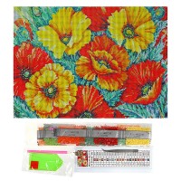 359784 Алмазная мозаика 30*40 см с полным заполнением на подрамнике маки МУЛЬТИ АРТ в кор.24шт Медведь Калуга