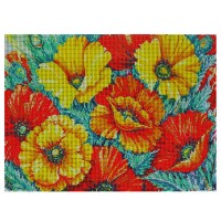 359784 Алмазная мозаика 30*40 см с полным заполнением на подрамнике маки МУЛЬТИ АРТ в кор.24шт Медведь Калуга