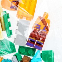 Конструктор мой мир (светящийся кубик), 127 дет. Медведь Калуга