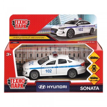 Металлическая модель «Hyundai Sonata Полиция»12 см Медведь Калуга