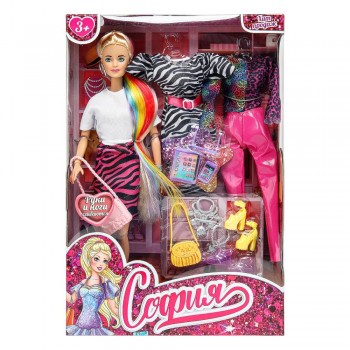 Кукла 29см София, руки и ноги сгиб, 2 комплекта одежды, аксессуары Медведь Калуга