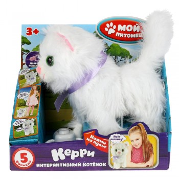 326483 Интерактивный котёнок Пляцковский М.С. Керри 22см ходит, на пульте-поводке МОЙ ПИТОМЕЦ в кор.12шт Медведь Калуга