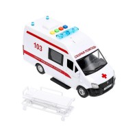 380777 Машина пластик свет-звук ГАЗЕЛЬ NEXT СКОРАЯ 22,5 см, двери, инерц, кор. Технопарк в кор.2*18шт Медведь Калуга