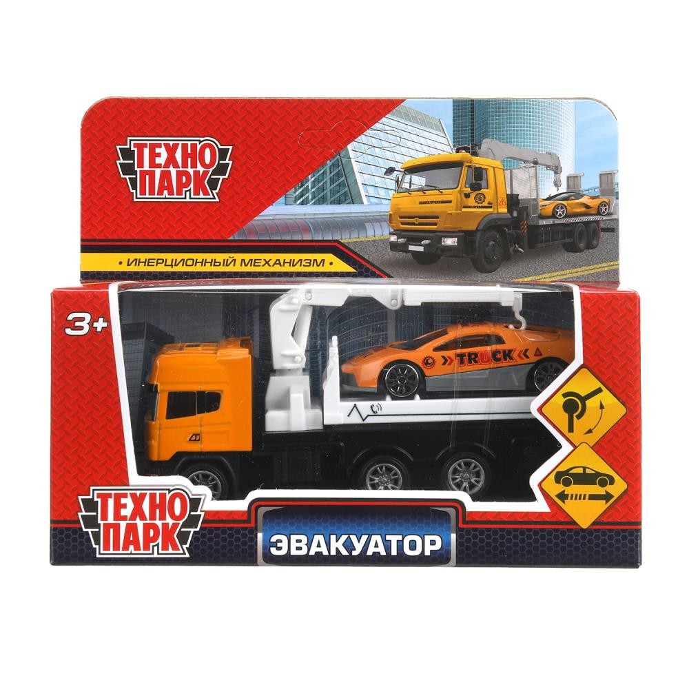 Металлическая модель «Эвакуатор» 12см с машиной 7см Медведь Калуга