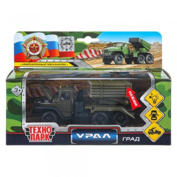 Металлическая модель «УРАЛ Град военный» 14 х 6 х 5 см Медведь Калуга