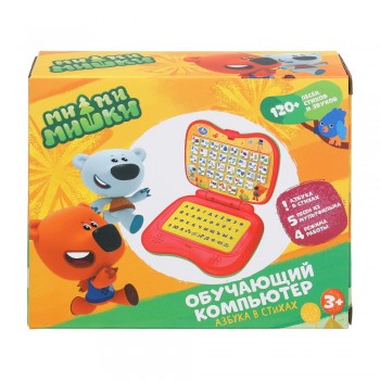 395612 Обучающий компьютер азбука, 120+ песен, стихов и  звуков Ми-ми-мишки в кор. Умка в кор.72шт Медведь Калуга