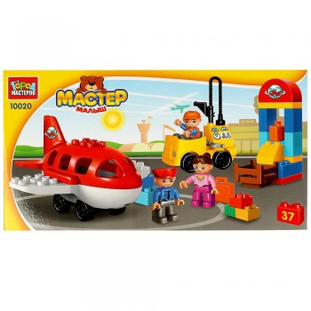 359440 Конструктор большие кубики: АЭРОПОРТ , 37 дет. Город мастеров в кор.24шт Медведь Калуга