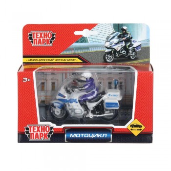 Коллекционная металлическая модель «Мотоцикл Полиция» 9 см Медведь Калуга