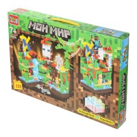 Конструктор мой мир (светящийся кубик), 330 дет. Медведь Калуга