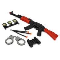 393795 Набор оружия ВОЕННЫЙ автомат с присосками, блист.21*63,8*6см ИГРАЕМ ВМЕСТЕ в кор.2*72шт Медведь Калуга