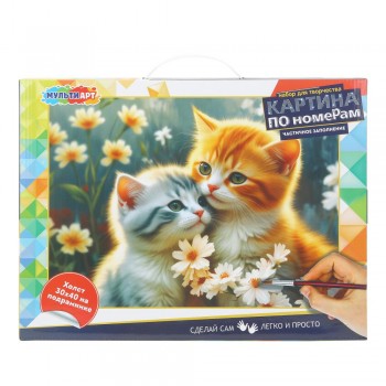 396031 Холст на подрамнике 30*40 см с частичным заполнением МУЛЬТИ АРТ в кор.24шт Медведь Калуга