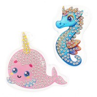 398168 Брелоки алмазной мозаикой морские обитатели MultiArt в кор.50шт Медведь Калуга