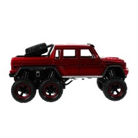 384377 Машина металл свет-звук MERCEDES-BENZ G-CLASS, 23см, двер, инер, красн, кор Технопарк в кор.18шт Медведь Калуга