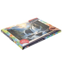 381885 Холст по номерам 40*50 см, горный водопад МУЛЬТИ АРТ в кор.24шт Медведь Калуга