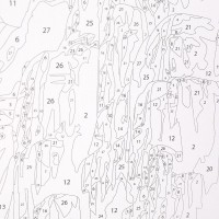 381885 Холст по номерам 40*50 см, горный водопад МУЛЬТИ АРТ в кор.24шт Медведь Калуга