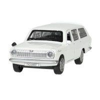 392037 Машина металл ГАЗ-2402 "ВОЛГА" 12 см, двери, багаж, инерц, белый, кор. Технопарк в кор.2*36шт Медведь Калуга
