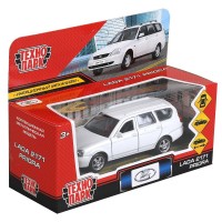 313463 Машина металл "lada priora" длина 12 см, откр дв, багаж, инерц, белый, в кор. Технопарк в кор.2*36шт Медведь Калуга