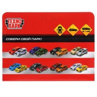 313463 Машина металл "lada priora" длина 12 см, откр дв, багаж, инерц, белый, в кор. Технопарк в кор.2*36шт Медведь Калуга