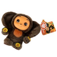 Игрушка мягкая Чебурашка с пластиковой мордочкой, 17 см, муз. Медведь Калуга