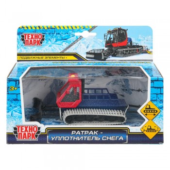 397874 Модель металл ратрак уплотнитель снега, 16,5 см, вращ.гусен,подв.детали,кор. Технопарк в кор.2*24шт Медведь Калуга