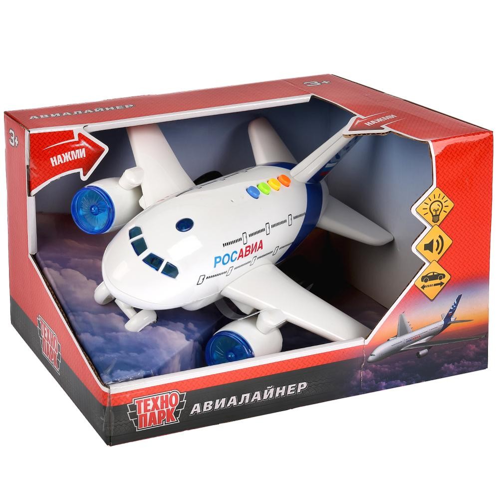 Металлическая модель «Авиалайнер» 24 см Медведь Калуга