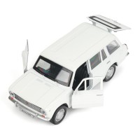 405081 Машина металл ваз-2102 12 см, двери, багаж, инер, белый, кор. Технопарк в кор.2*36шт Медведь Калуга