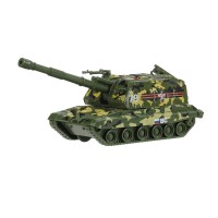 394349 Модель металл свет-звук МСТА-ГАУБИЦА 12 см, вращ.баш, инерц, камуф, кор. Технопарк в кор.2*24шт Медведь Калуга