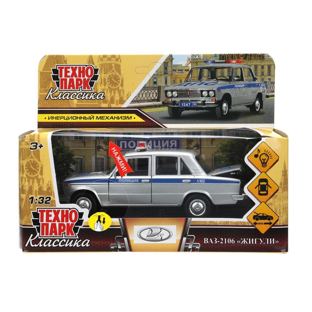 Металлическая модель «ВАЗ-2106 «Жигули» Полиция» 13 cм Медведь Калуга