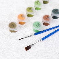 Картина по номерам 30х40 см леопарды Медведь Калуга