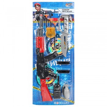 394318 Набор оружия автомат с присосками, блист.23*57*4см ИГРАЕМ ВМЕСТЕ в кор.2*48шт Медведь Калуга