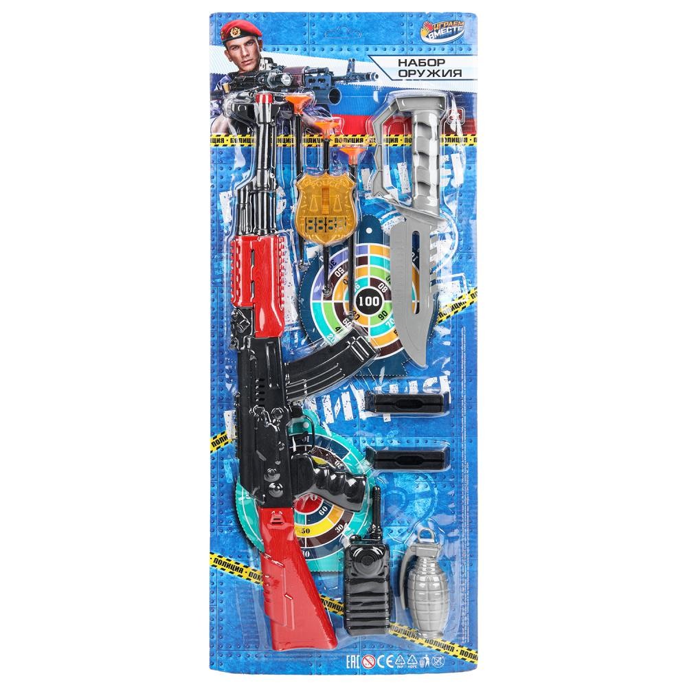 394318 Набор оружия автомат с присосками, блист.23*57*4см ИГРАЕМ ВМЕСТЕ в кор.2*48шт Медведь Калуга