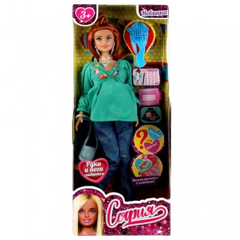 Кукла 29 см София беременная, руки и ноги сгиб, аксессуары Медведь Калуга