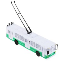 298515 Машина пластик свет-звук ТРОЛЛЕЙБУС, 31,5 см, двери, инерц., кор. Технопарк в кор.2*12шт Медведь Калуга