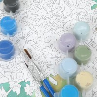 396030 Холст на подрамнике 30*40 см с частичным заполнением, натюрморт МУЛЬТИ АРТ в кор.24шт Медведь Калуга