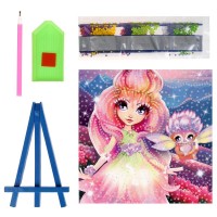 Алмазная мозаика 20*20 см цветочная фея Медведь Калуга