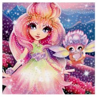 Алмазная мозаика 20*20 см цветочная фея Медведь Калуга