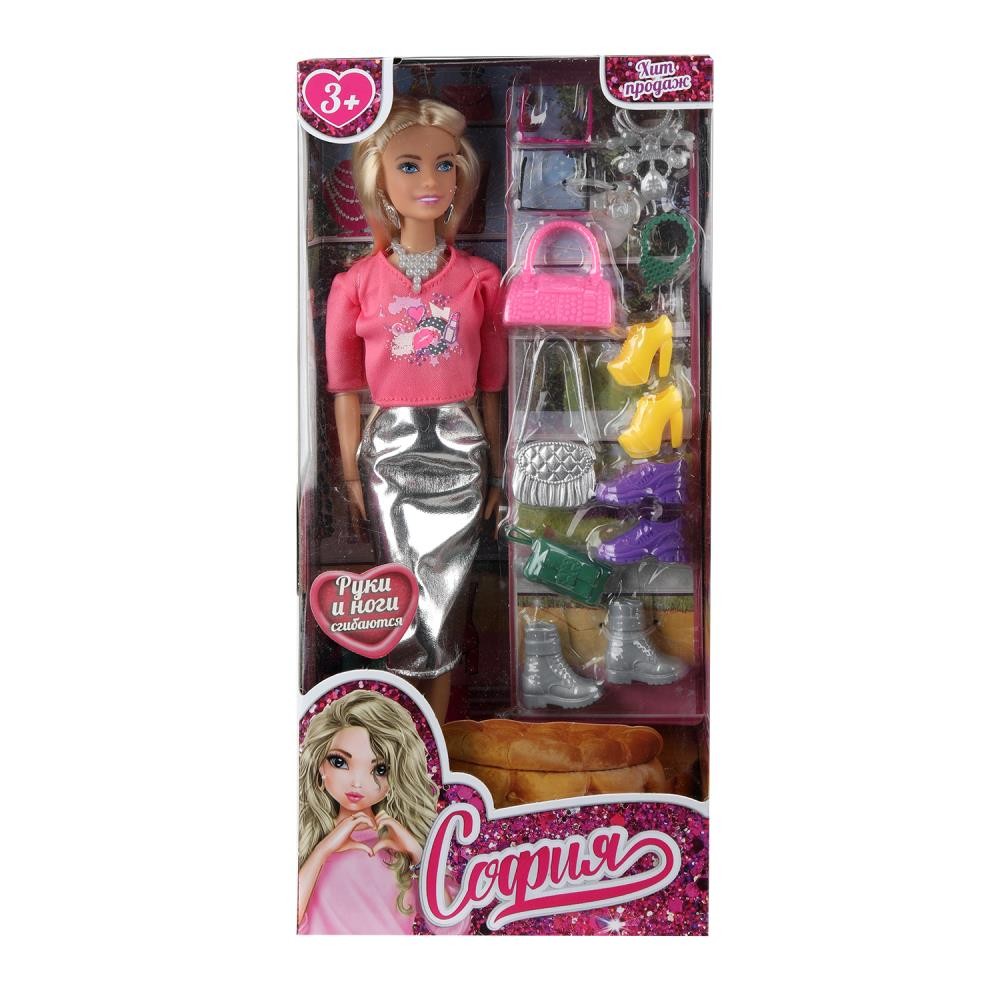 Кукла 29 см София, руки и ноги сгиб, набор аксессуаров Медведь Калуга