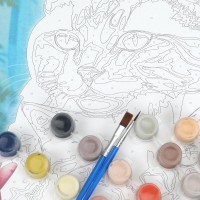 394337 Холст на подрамнике 30*40 см с частичным заполнением, три кота в розах МУЛЬТИ АРТ в кор.24шт Медведь Калуга