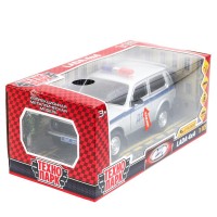 380112 Машина металл свет-звук LADA lada 4x4, 18.5 см, двер, кап,баг,ин,ПОЛИЦИЯ сер Технопарк в кор.2*18шт Медведь Калуга