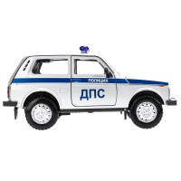 380112 Машина металл свет-звук LADA lada 4x4, 18.5 см, двер, кап,баг,ин,ПОЛИЦИЯ сер Технопарк в кор.2*18шт Медведь Калуга