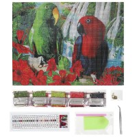 361067 Алмазная мозаика 30х40 см попугаи МУЛЬТИ АРТ в кор.24шт Медведь Калуга