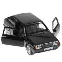 326429 Машина металл LADA -2108 "СПУТНИК", 11,7 см, двери, баг., ин., черный, кор. Технопарк в кор.2*36шт Медведь Калуга