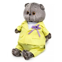 Кот Басик в костюме в полоску 19 см Медведь Калуга