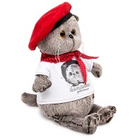 Кот Басик в футболке с принтом "Плюшевая революция" Медведь Калуга