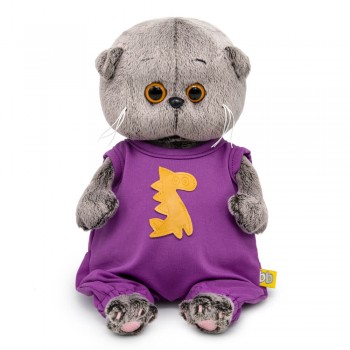 Кот Басик BABY в комбинезоне с драконом 20 см Медведь Калуга