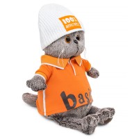 Кот Басик в поло и шапке "100% антистресс" Медведь Калуга