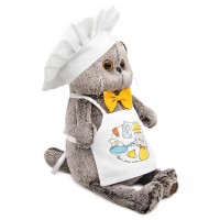 Кот Басик "Шеф-повар" в галстуке-бабочке 22 см Медведь Калуга